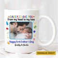 Happy First Father’s Day Gift from Baby – Custom Photo and Name Ceramic Mug for New Dads – Sentimental Keepsake for Celebrating Dad Life Moments