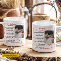Happy First Father’s Day Gift from Baby – Dear Daddy Personalized Ceramic Mug with Heartfelt Poem and Photo – Keepsake for New Dads Living the Dad Life

