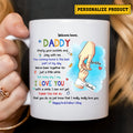 Heartfelt First Father’s Day Mug from Newborn – Welcome Home Dad Ceramic Cup with Baby’s Name and Custom Poem – Gift for New Dads to Celebrate the Moment