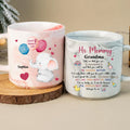 Hi Mommy, Grandma Told Me That You Are Awesome Personalized Marble Mug, Customized Mug, Gift For Mom, Gift For Grandma, Gift For Daughter