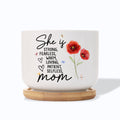 Honor Her Strength and Love with a Personalized Birth Flower Ceramic Plant Pot!