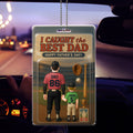 I Caught the Best Dad Custom Baseball Car Ornament with Names & Numbers