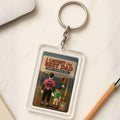 I Caught the Best Dad Custom Baseball Keychain with Names & Numbers