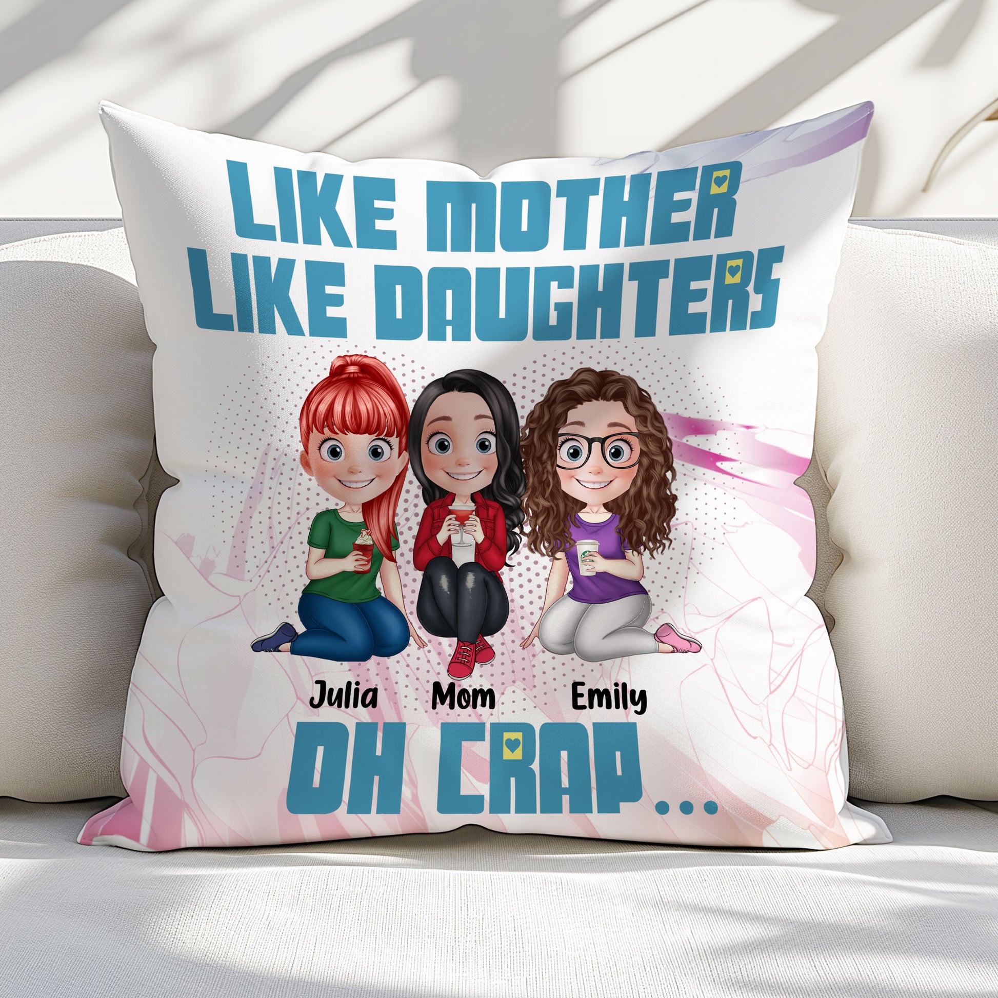 Like Mother Like Daughter Oh Crap Personalized Mug - Gift For Mom Daughters