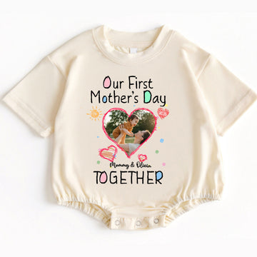 Make this first Mother's Day truly memorable with the 'Our First Mother's Day Together' Romper Baby Bodysuit. Order yours today and give the gift of love, comfort, and cherished memories that will last a lifetime!