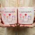 Mama's Garden Love Grows Here Birth Flower Personalized Marble Mug, Gift For Mom