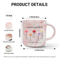 Mama's Garden Love Grows Here Birth Flower Personalized Marble Mug size chart