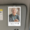 Memorial Car Visor Clip for Him or Her – Personalized Tribute Plaque with Photo & Date – Thoughtful Sympathy Gift