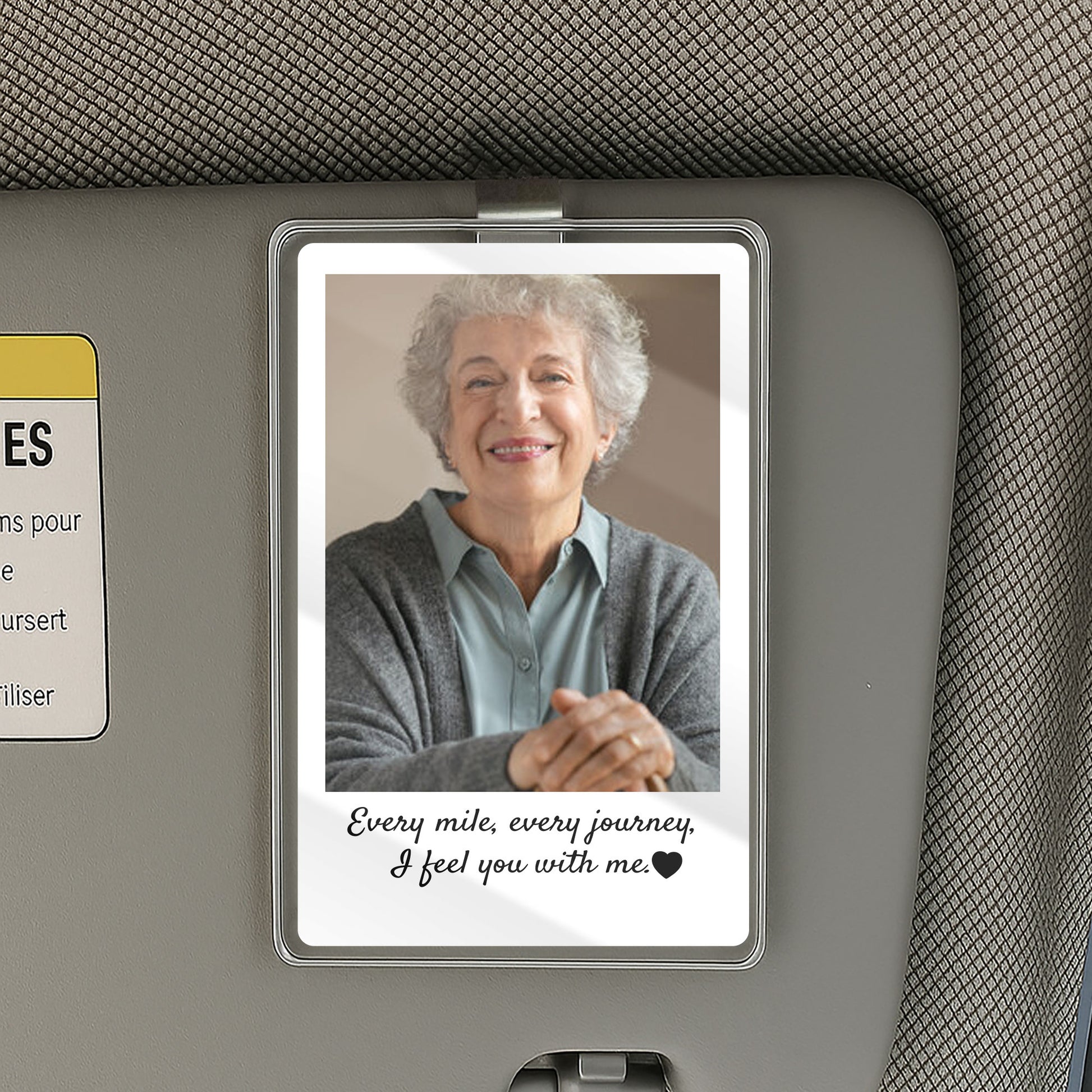 Memorial Car Visor Clip for Him or Her – Personalized Tribute Plaque with Photo & Date – Thoughtful Sympathy Gift