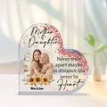 Mother Daughter Never Truly Apart Maybe In Distance But Never In Heart Heart Shaped Acrylic Plaque, Gift For Your Mom, Gift For Your Daughter