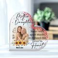 Mother Daughter Never Truly Apart Maybe In Distance But Never In Heart Heart Shaped Acrylic Plaque, Gift For Your Mom, Gift For Your Daughter, Mother's Day Gift