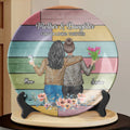 Mother and Daughter Forever Linked Together Personalized Ceramic Plate