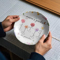 Mother's Day Gift: Mama's Garden Plate with Kid's Name and Birth Flower


