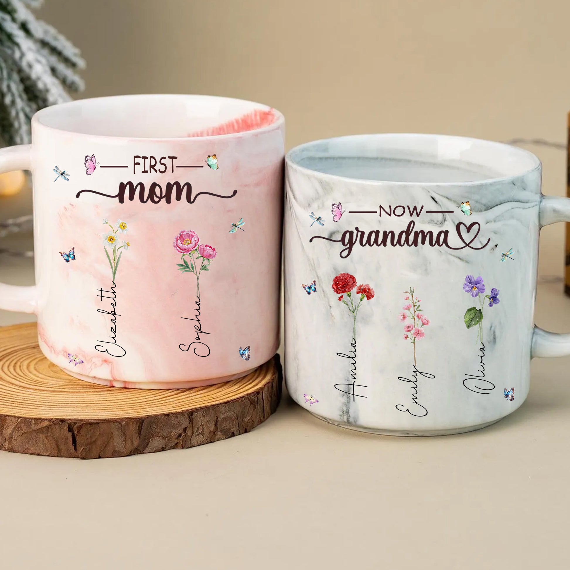 Mother's Day Gift for Grandma: First Mom Now Grandma Personalized Mug

