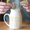 My Daughter Remember Whose Daughter You Are And Straighten Your Crown - Personalized Ceramic Vase