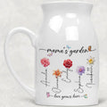 Nana's Garden Love Grows Here Birth Flower Personalized Ceramic Vase