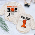 Basketball Boy Custom Name Personalized Baby Romper - Short/Long Sleeve (0-2Y) - LuthCreative