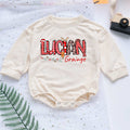 Christmas Candy Custom Name Personalized Baby Romper - Short/Long Sleeve (0-2Y) - LuthCreative