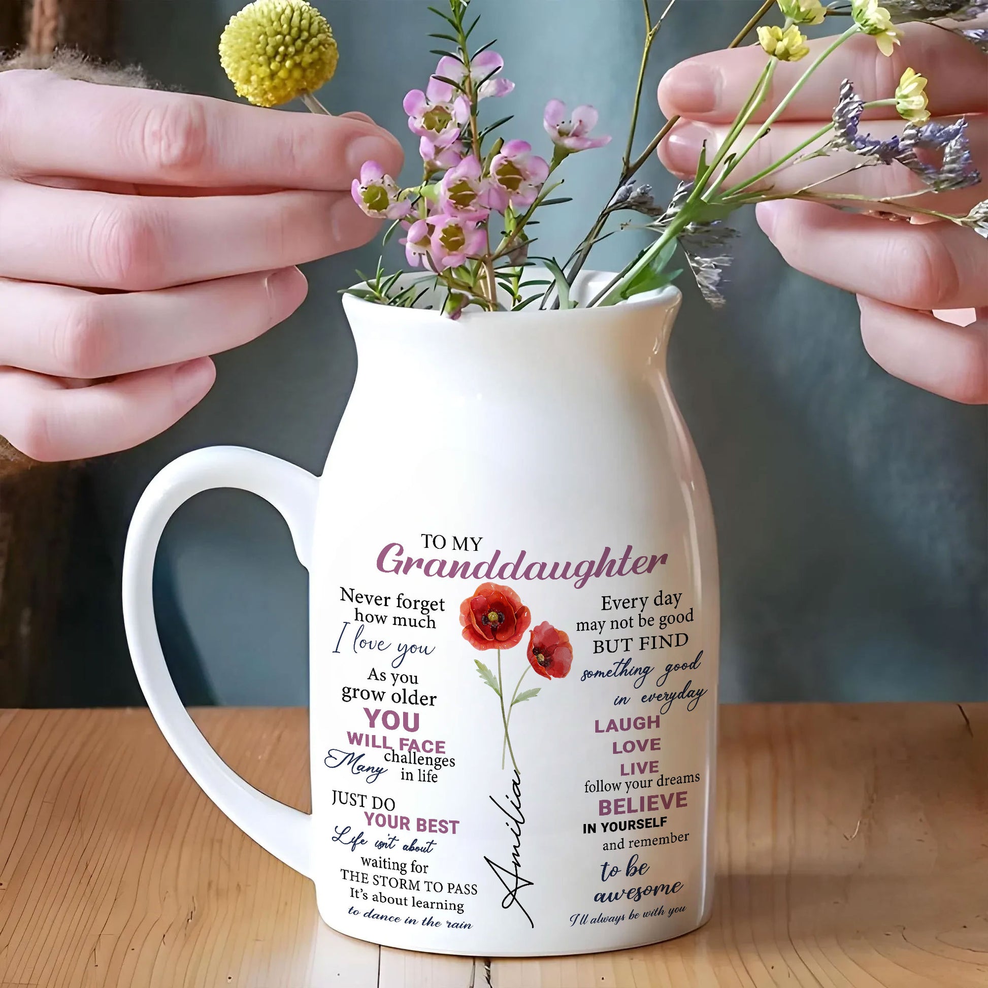 Never forget how much I love you Vase