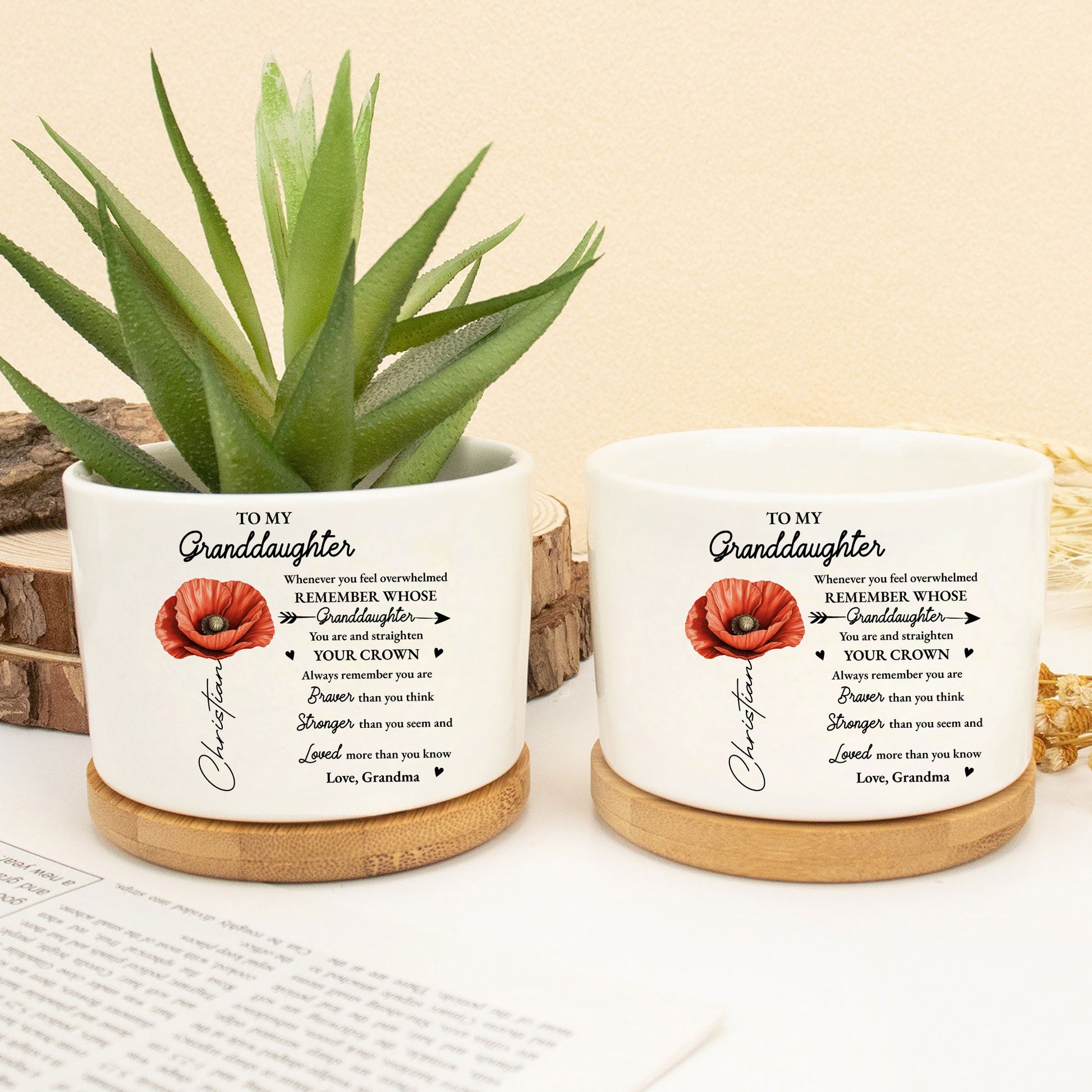 Nurturing Love: Celebrate Your Granddaughter with Her Birth Month Flower Pot