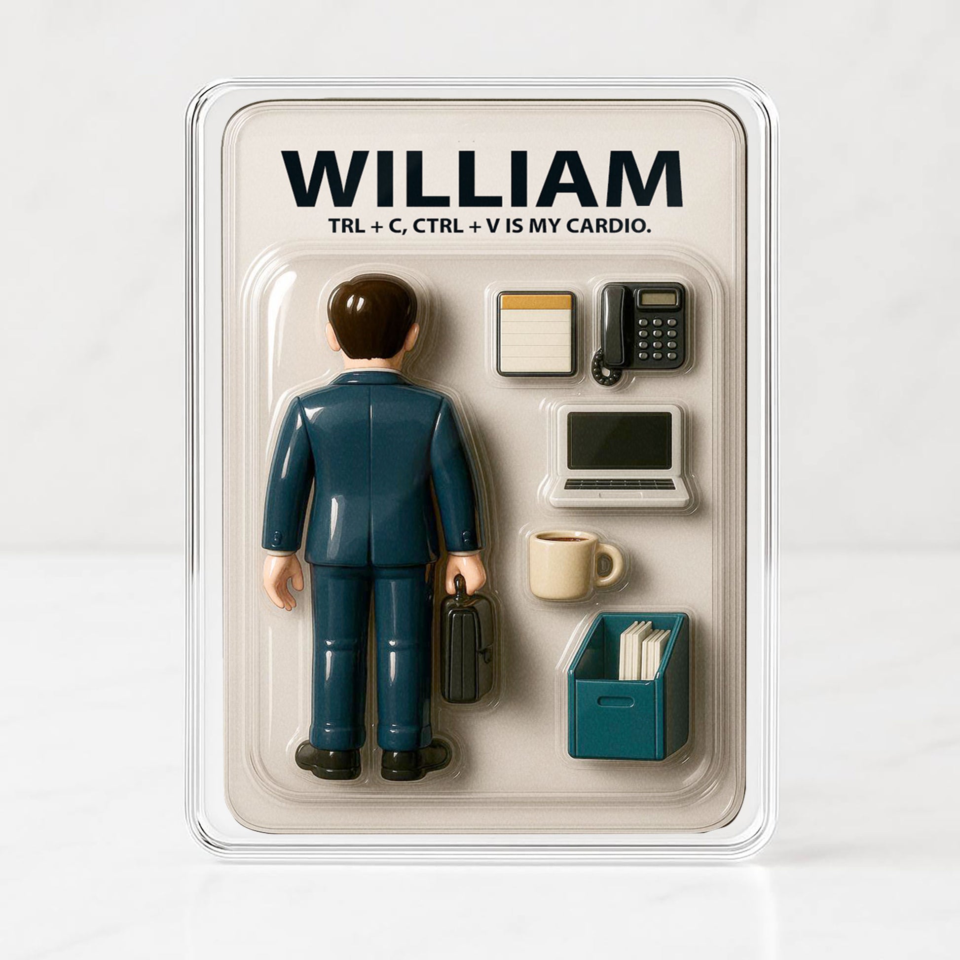 Office Worker Father's Day 3D Plaque - Personalized Professional Desk Gift 