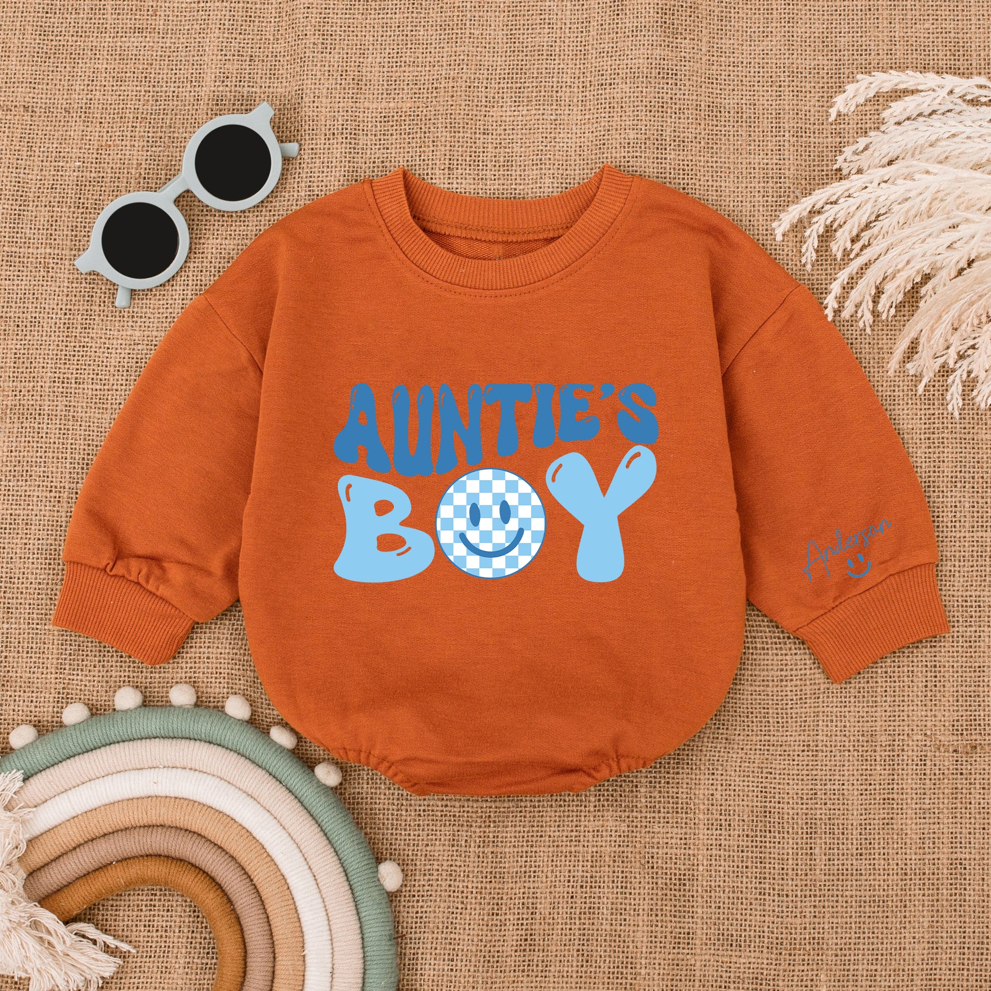 Baby Romper Customize Auntie's Boy - Personalized Custom Babysuit - Gift For Baby - LuthCreative