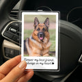 Paw Prints on My Heart – Custom Dog Photo Car Visor Clip for Pet Lovers and Dog Parents

