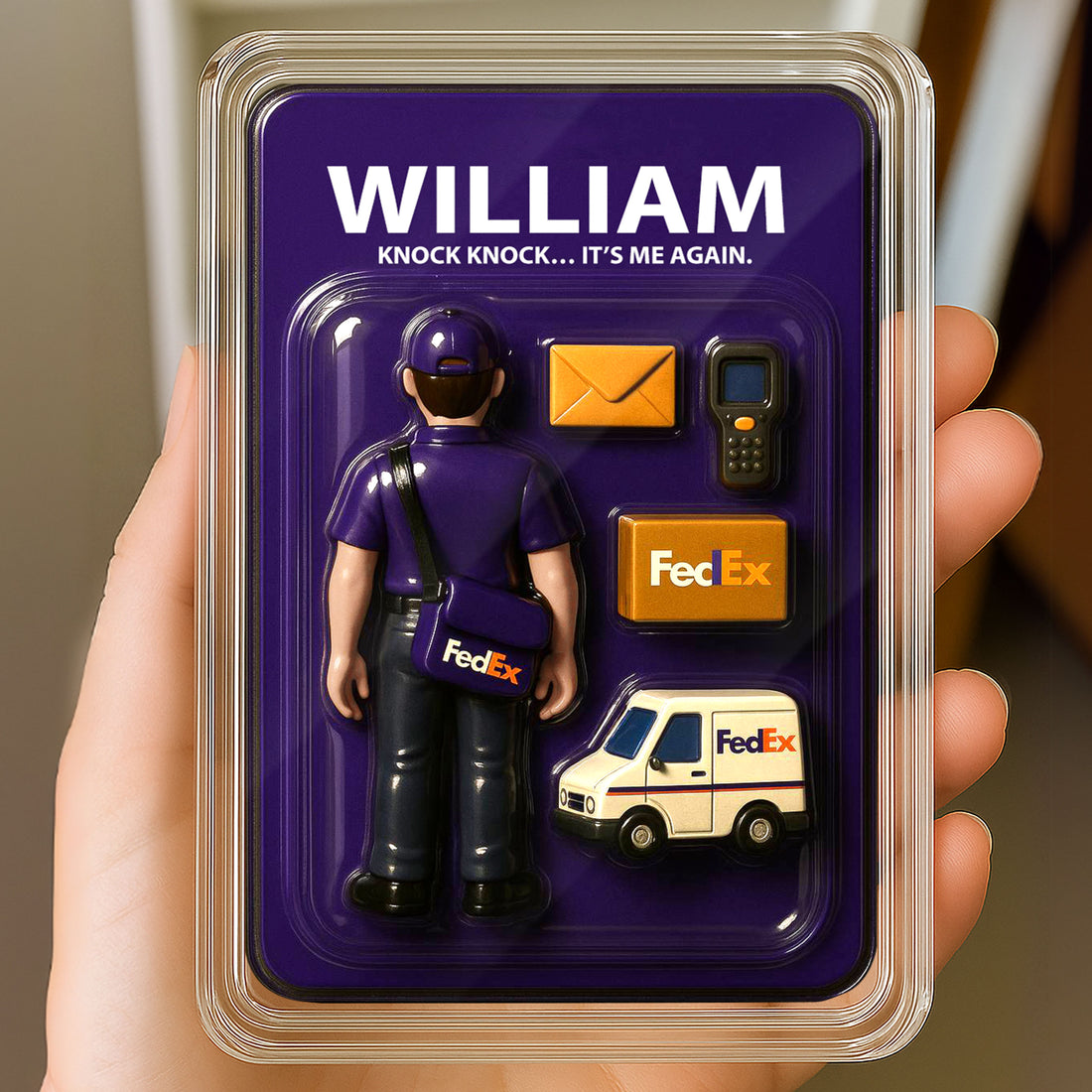 Personalized 3D Delivery Driver Acrylic Plaque – Custom Name Father's Day Gift