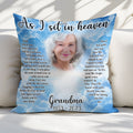 Personalized As I Sit In Heaven Memorial Pillow
