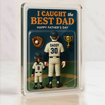 Personalized Baseball Dad & Daughter 3D Display – Touching Father’s Day Gift That Hits Right Home Plate

