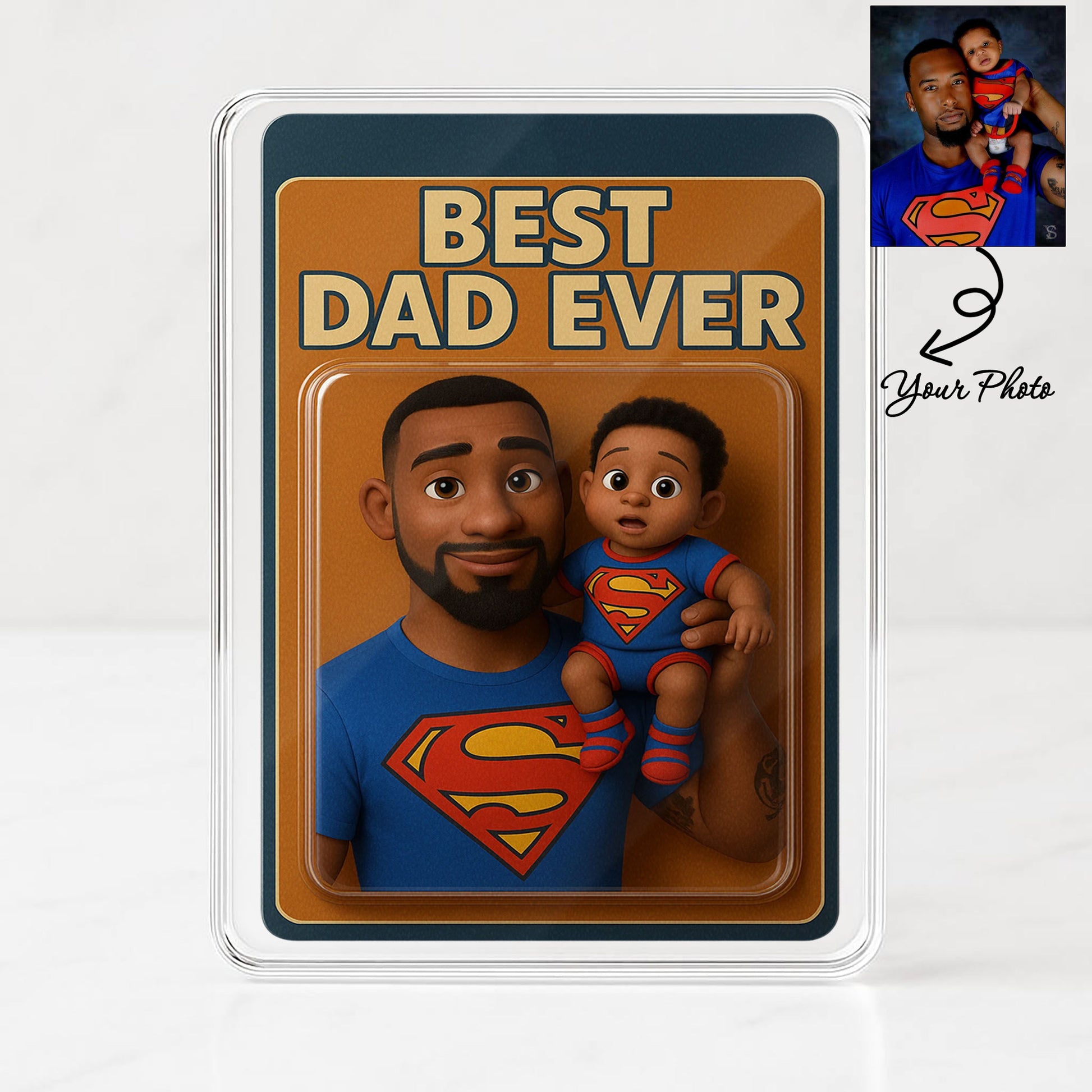 Personalized "Best Dad Ever" Custom Photo Acrylic Plaque Gift