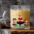Personalized Best Mom Ever Glass Mug - Custom Mom & Kids Gift
