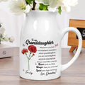 Personalized Birth Month Flower Vase, Gift for Your Grandkid