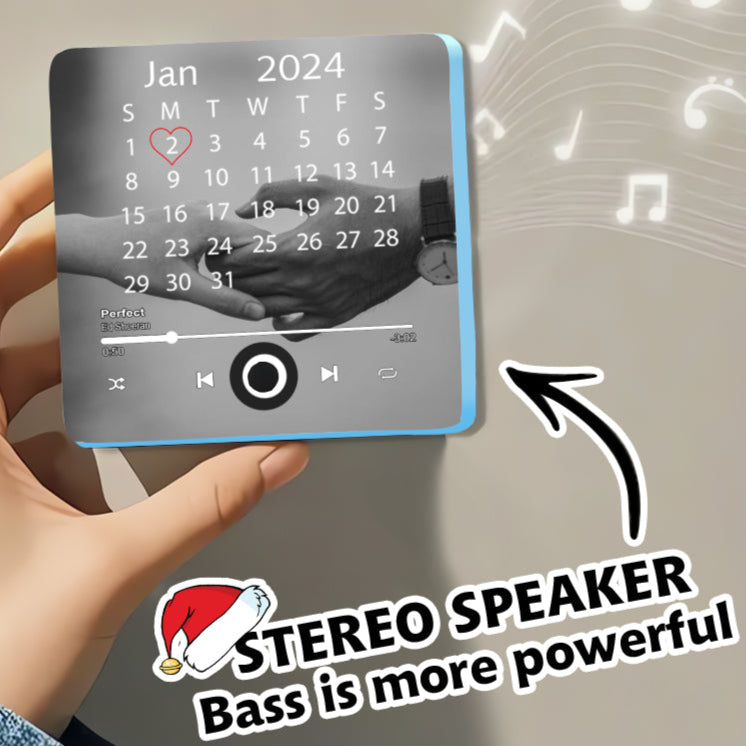 Personalized Calendar & Music Fridge Magnet | Custom Gift for Music Lovers & Couples | Wedding/Valentine's
