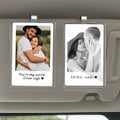 Personalized Car Visor Clip Gift for Couples – Custom Photo & Quote to Remind Them They Make Your Heart Race Every Mile

