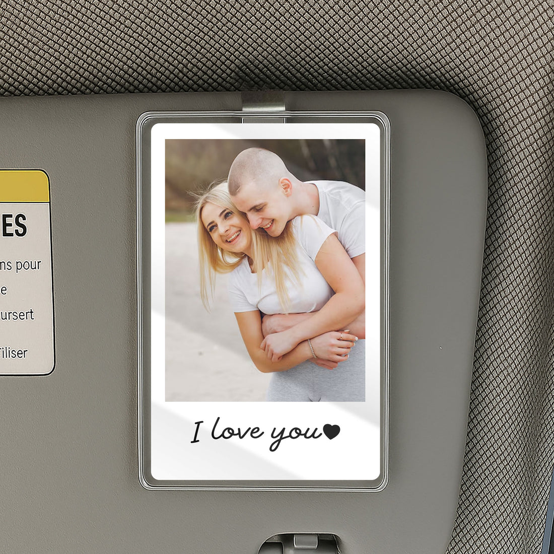 Personalized Car Visor Clip with Photo – You’re My World, Drive Safe – Romantic Gift for Boyfriend, Girlfriend, or Spouse

