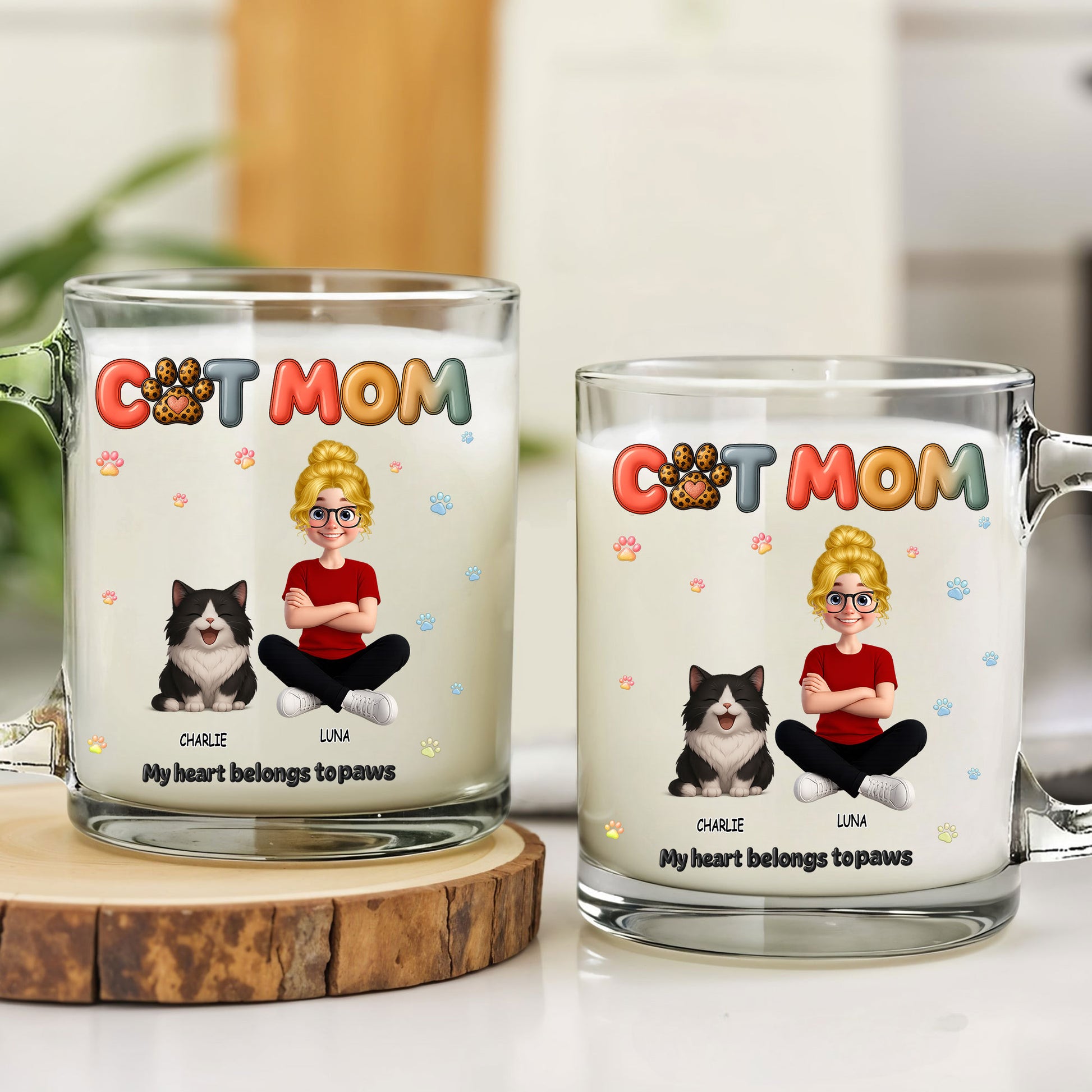 Personalized Cat Mom Mug - Custom Gift for Cat Lovers
