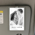 Personalized Couple Car Visor Clip – Add Your Photo & Loving Words for the Perfect Romantic Everyday Reminder
