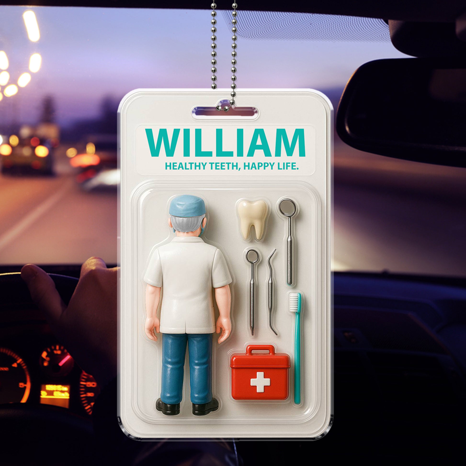 Personalized Dental Hygienist Gift Car Accessory - Dentist Ornament