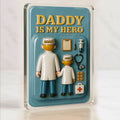 Personalized Doctor Dad Father's Day Gift Decor Acrylic Plaque - Custom Doctor Dad & Son Father's Day 3D Plaque