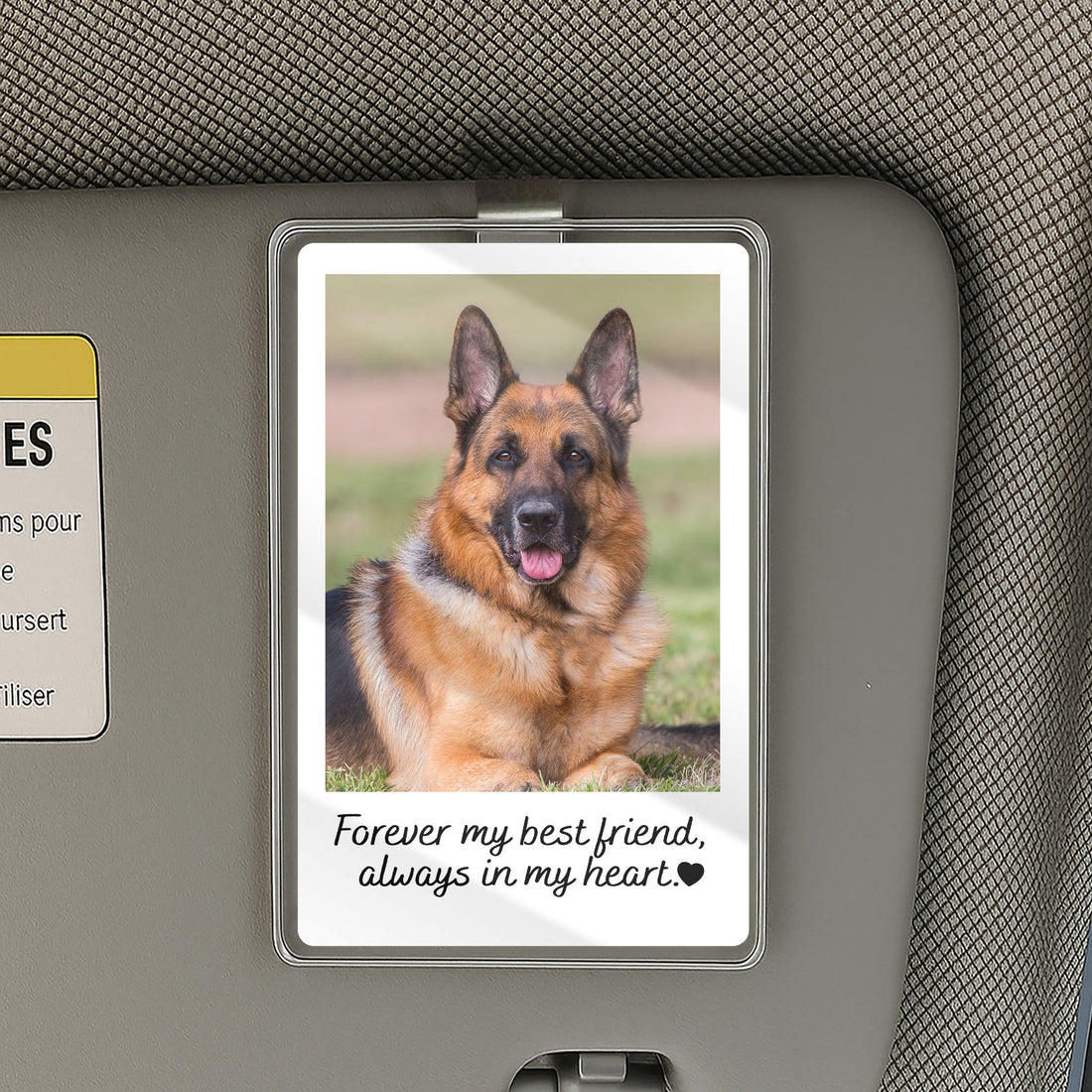 Personalized Dog Memorial Car Visor Clip – A Sweet Way to Keep Your Pup Close on Every Drive

