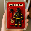 Personalized Firefighter Father's Day Decor Acrylic Plaque - 3D Style Acrylic Plaque Custom NameDesk Decor
