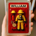 Personalized Firefighter Father's Day Gift - 3D Style Acrylic Plaque Custom Name 