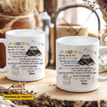 Personalized First Father’s Day Ceramic Mug – Dear Daddy Gift from Baby Bump with Ultrasound Picture and Message – Custom New Dad Life Gift Idea

