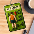 Personalized Fitness Dad Car Hanging Ornament – Custom Father’s Day Gift for Gym Lovers – Acrylic Rearview Mirror Gym Keepsake