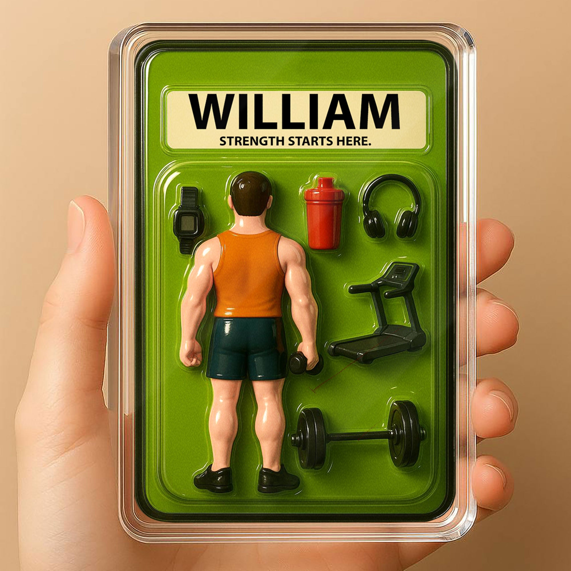 Personalized Fitness Father's Day Gift - 3D Style Gym Acrylic Plaque Custom Name
