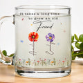 Personalized Friend Mug - Custom Floral Gift for Best Friend - It Takes A Long Time To Grow An Old