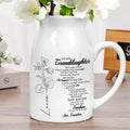 Personalized Granddaughter Angel Keepsake | Custom Message Ceramic Gift Vase
