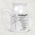 Personalized Granddaughter Angel Keepsake | Custom Message Ceramic Gift Vase | Custom Granddaughter Gift, Custom Mother's Day Gift