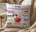 Personalized Granddaughter Pillow Gift